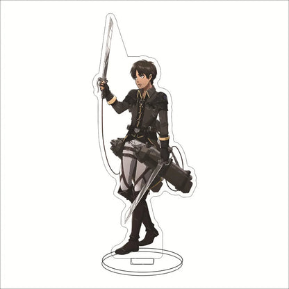 16CM Anime Acrylic Stand Attack on Titan Eren Jaeger Mikasa Ackerman Levi Ackerman Hange Zoë Cos Figure Ornaments Gifts