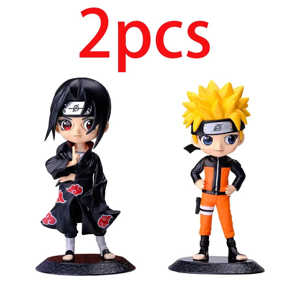 Bandai Naruto Anime Figure Shippuden Uchiha Sasuke Hatake Kakashi Namikaze Minato Action Figure Collection Model Toys Gifts