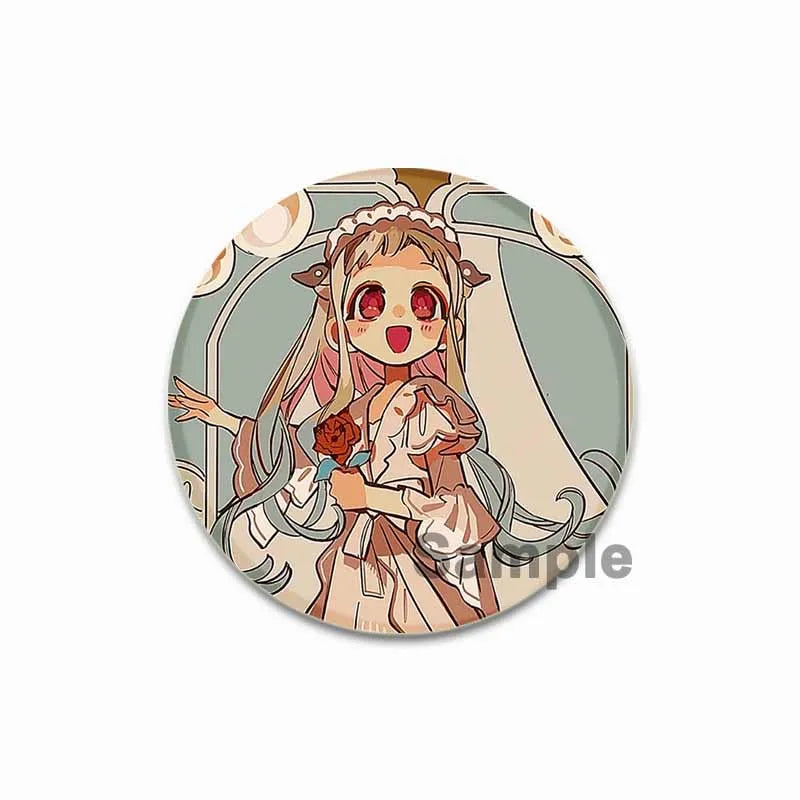 44/58mm Minamoto Kou Yashiro Nene Hanako-kun Anime Character Badge