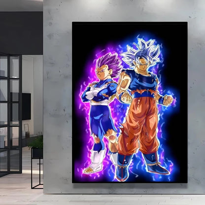 Classic Anime Canvas Printing Posters Dragon Ball Goku Vegeta HD Prints kids Gifts Aesthetic Poster Room wall Decor Pictures