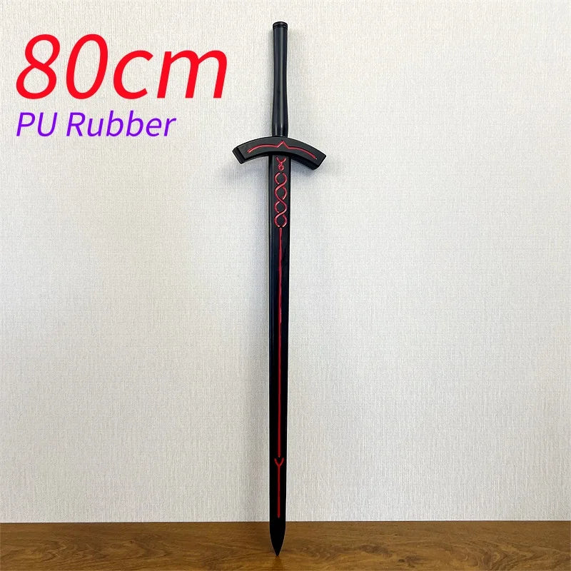 Fate Stay Night Sword Sets Black Holy Sword Saber Sword Weapons 1:1 Cosplay Prop Model Gift Rubber Unsharpened Toys