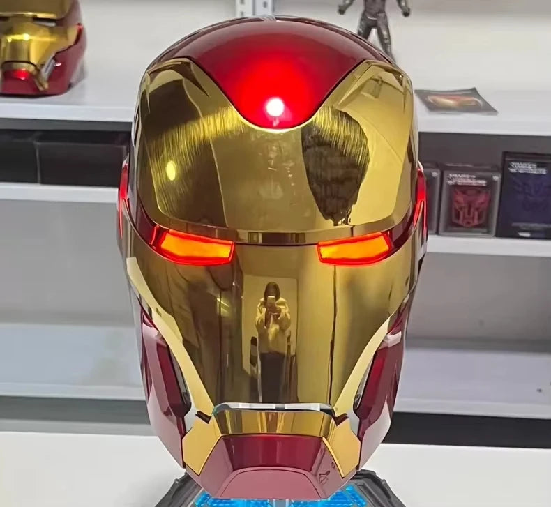 Wearable Iron Man Mk5 Helmet Toy with Arm Cannon Role Play Gift for Fans Transformers Bumblebee & Green Goblin Designs
