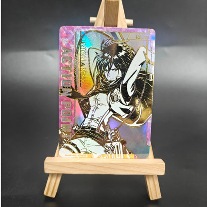 Proxy Union Arena Attack on Titan Action Points Eren & Levi con Bonus Jean Card Nuevo Japan Card Gold Rare Signed TCG Anime Card