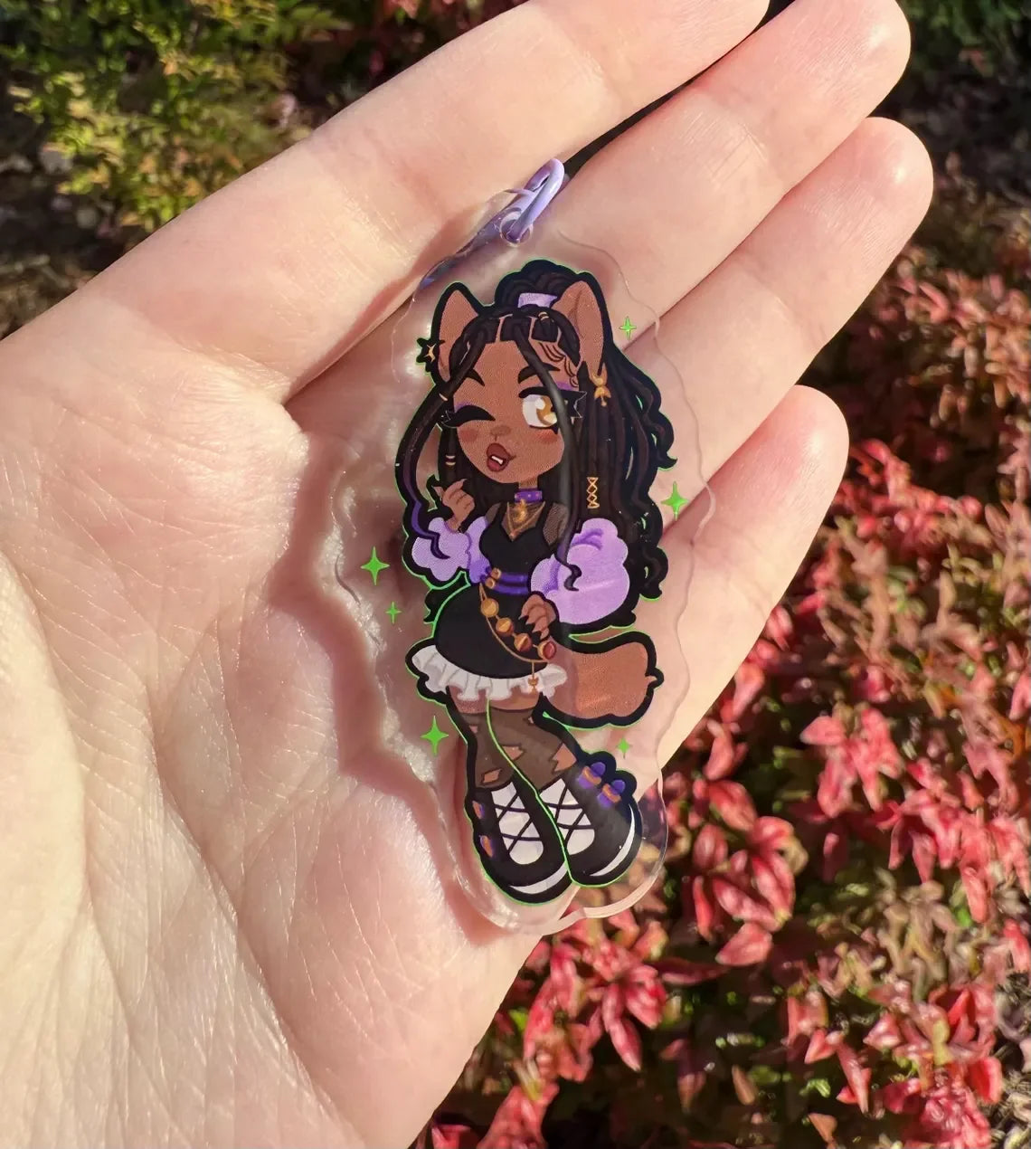 Monster Girl Metal Keychain