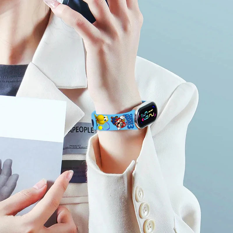 Kids LED Watch Touch Control Digital Silicone Strap