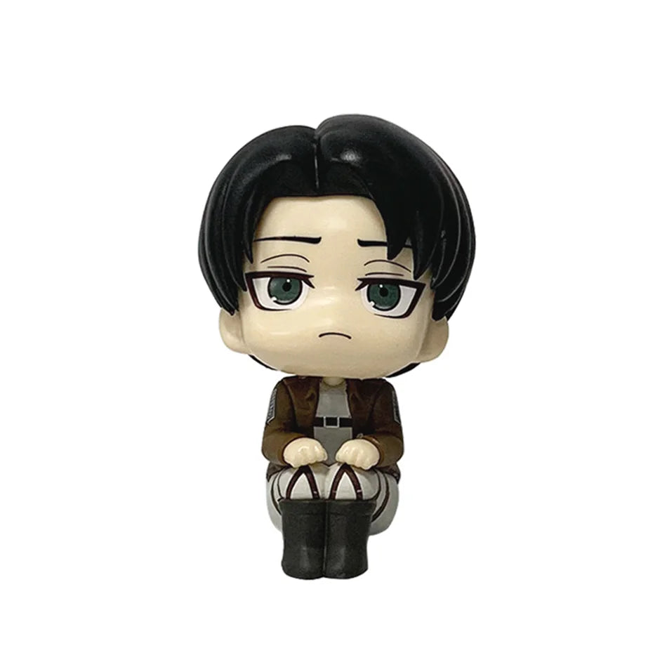 1-2pcs Attack on Titan Figure Eren Jaeger & Captain Levi PVC Figure Action Model Collectible Figure Toys Decorative Ornaments