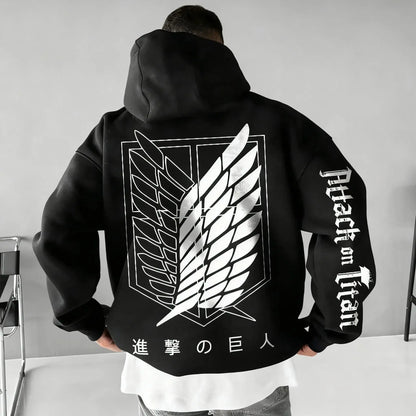 Attack on Titan Hoodie Sweatshirt Men Women Anime Graphic Jacket Casual Streetwear Cosplay Fashion Cotton Pullover winter new