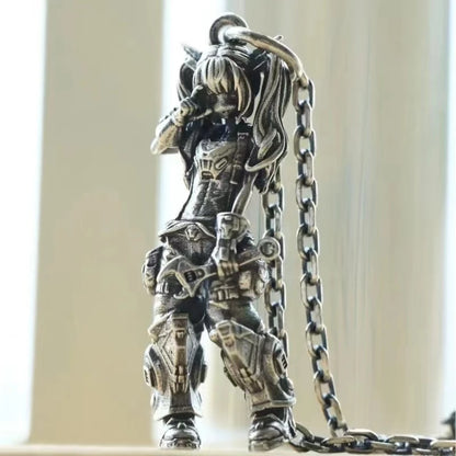 Anime Mecha Girl Pendant Necklace