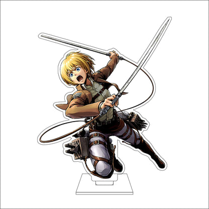 16CM Anime Attack on Titan Cosplay Acrylic Figure Stand Plate Ymir Sasha Braus Conny Springe Ornaments Gifts