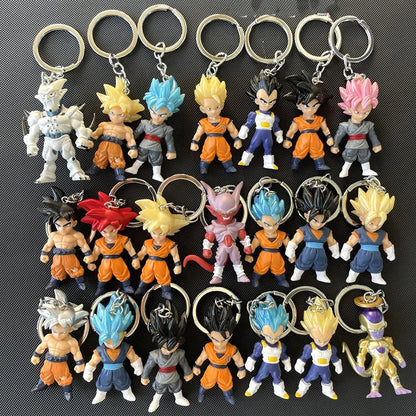 Dragon Ball Anime Character Keychain Son Wukong Beijita Toy Bag Pendant Cartoon Model Car Keychain Jewelry Gift
