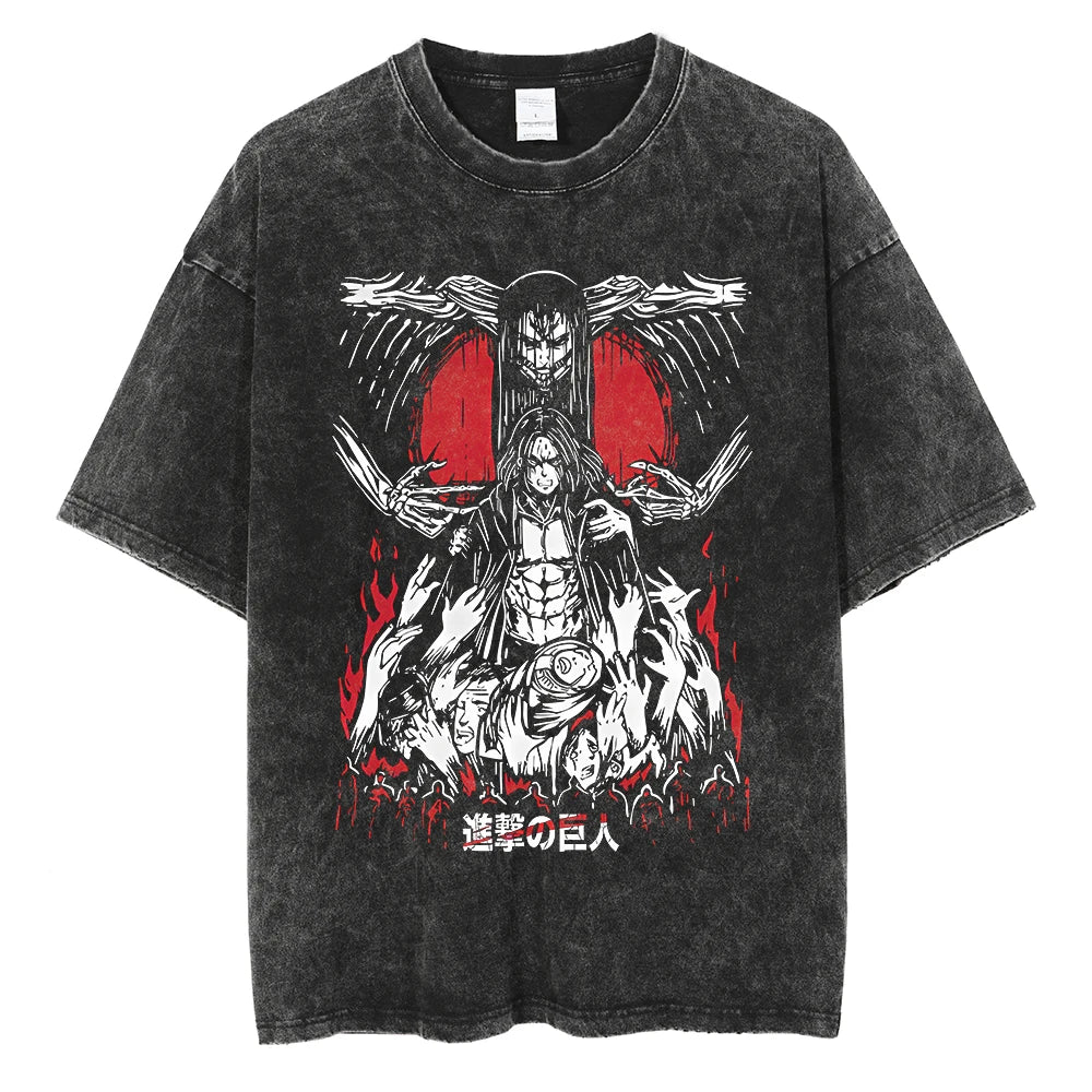 Harajuku Anime Attack on Titan Levi Ackerman Print Tee Men Women Comfortable T-shirts Casual Loose T Shirt Male Cotton Tshirt