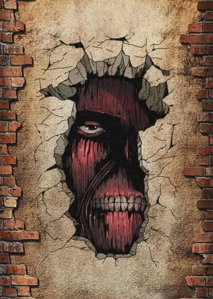 Modern Art Attack on Titan Anime Poster, Anime Lover Gift, Home Living Room/room Decoration Canvas Painting Cuadros