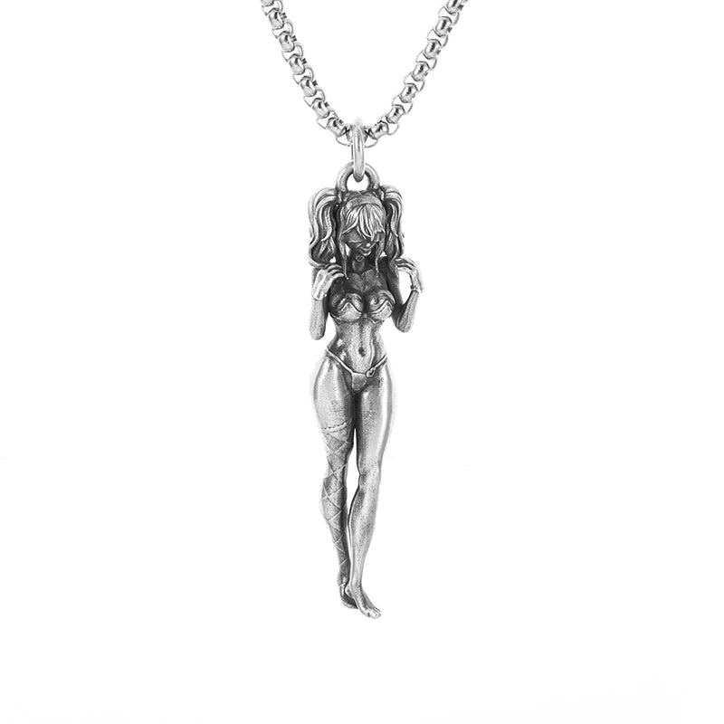 Anime Mecha Girl Pendant Necklace