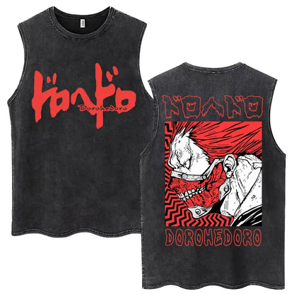 Dorohedoro Pattern Washed Tank Top