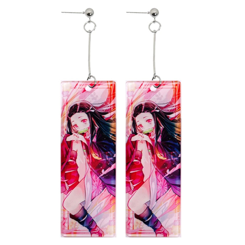 Demon Slayer Tanjiro Hanafuda Earrings