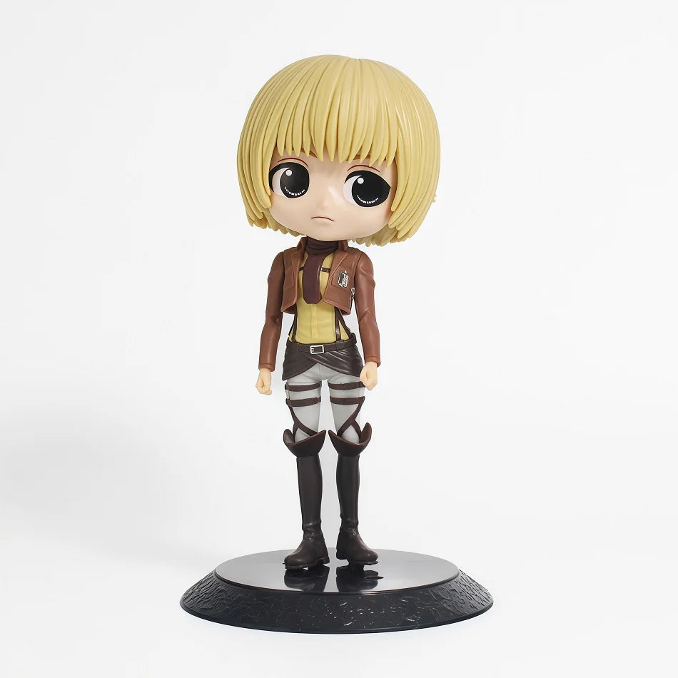 14cm Anime Attack on Titan Figure Eren Yeager Action Figure Levi Ackerman/ Mikasa Ackerman Figurine Qposket Model Doll Toys Gift