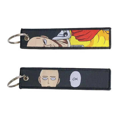 Anime Lock Embroidery Keychain