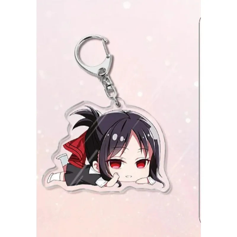 Shirogane Kei Kaguya Shinomiya Fujiwara Chika Popular Anime Peripheral Acrylic Keychain Backpack Pendant Campus Creative Gift