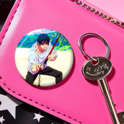 Anime Toji Fushiguro Photo Brooches Creative Round Badge Gifts Pins 32/44/58mm