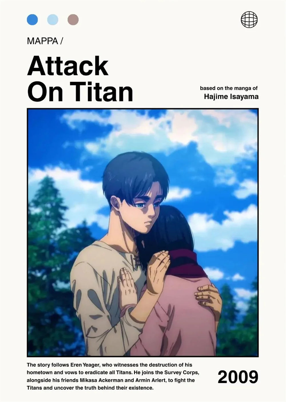 Modern Art Attack on Titan Anime Poster, Anime Lover Gift, Home Living Room/room Decoration Canvas Painting Cuadros