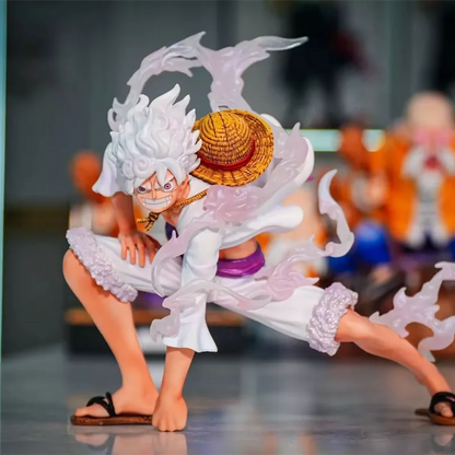 One Piece Luffy Gear 5 Nika Eight Times Mirror PVC Anime GK Figure Statue 19*13*16CM 270G Desktop Decor For Anime Collectors