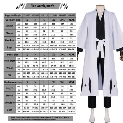 Anime Aizen Sousuke Cosplay Costume Bleach Cosplay Kuchiki Byakuya Captain Hitsugaya Toushir Captain Robe Kimono Outfit for Men
