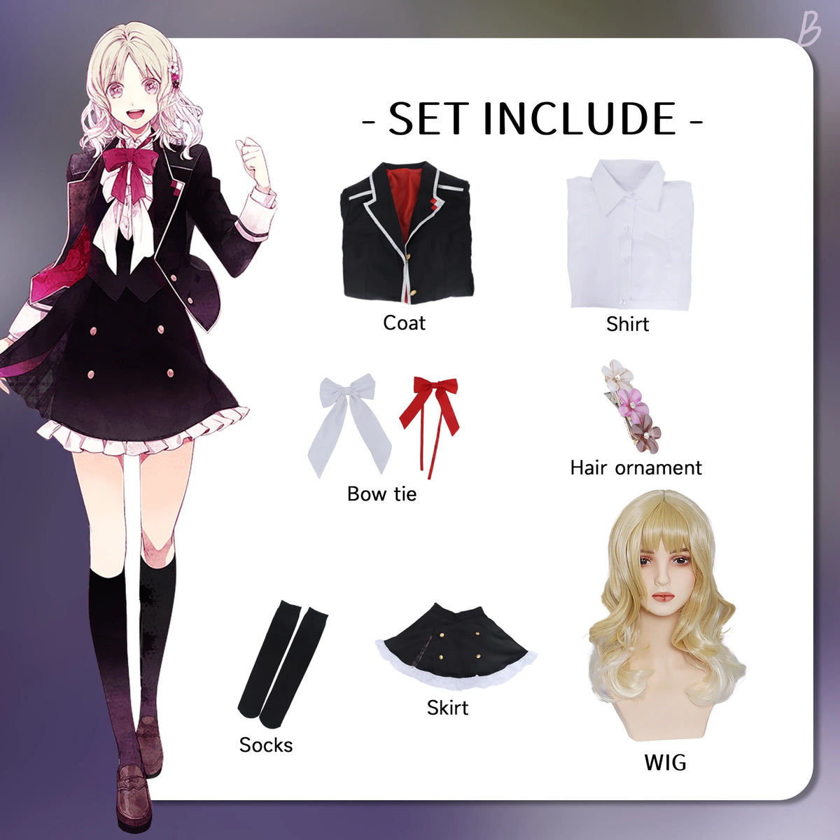 Diabolik Lovers Komori Yui Cosplay Costume