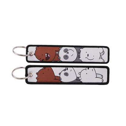 Anime Character Embroidery Keychain