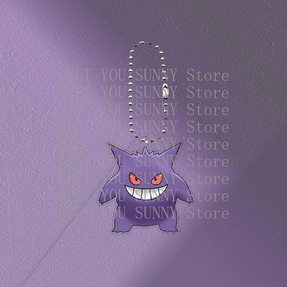 Anime Gengar Acrylic Keychain Pocket Monster Cartoon Kawaii Figure Creative Backpack Charm Pendant Toy Students Accessories Gift