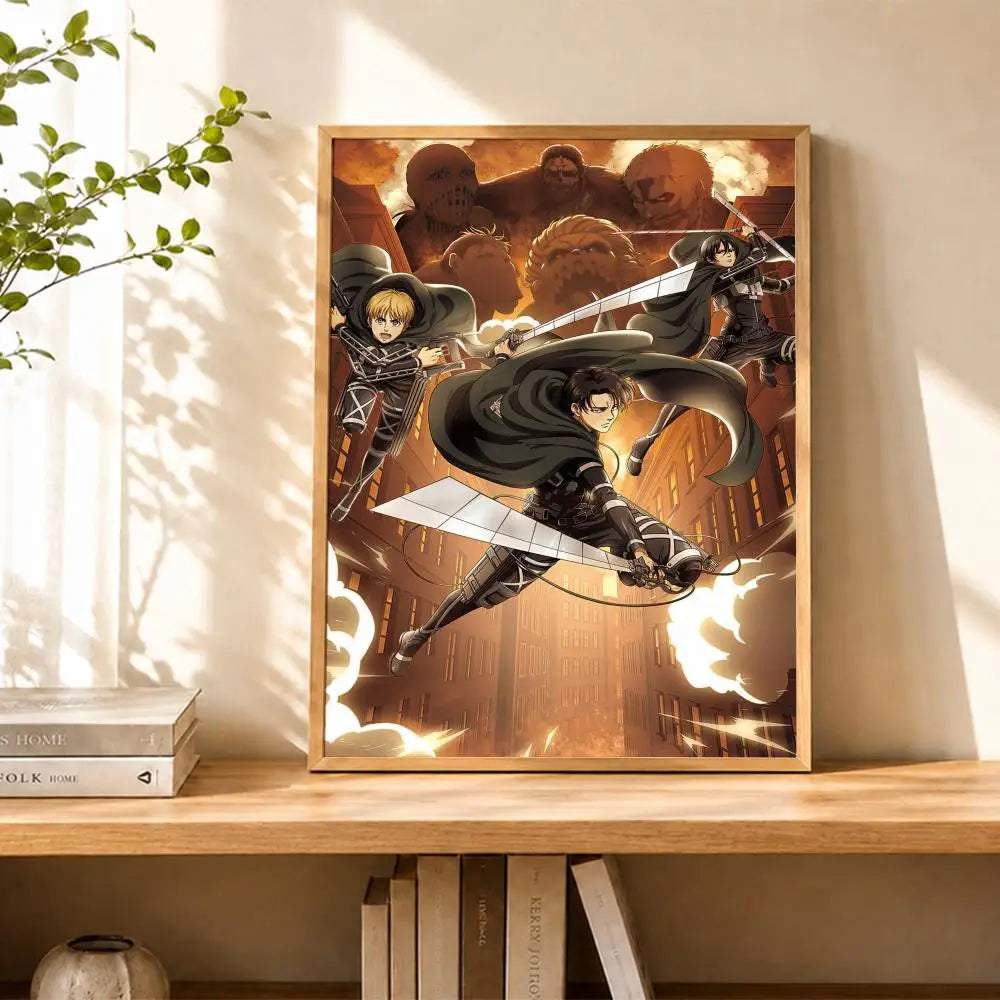 Levi Ackerman Attack On Titan Poster Water Proof Paper Print Room Decor Stickers Art Wall Decor Living Room