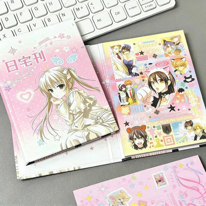 Kawaii Animation Character Stickers Cute Cartoon Japanese Retro Cut Film Sticker Book Scrapbooking DIY Decoration Sticker Gifts