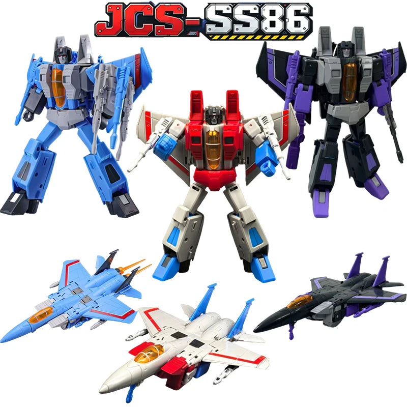 New Anime SS86 G1 Thundercracker Figure KO Transformation Starscream Skywarp Action Figures Collection Model Toy Gift For Fans