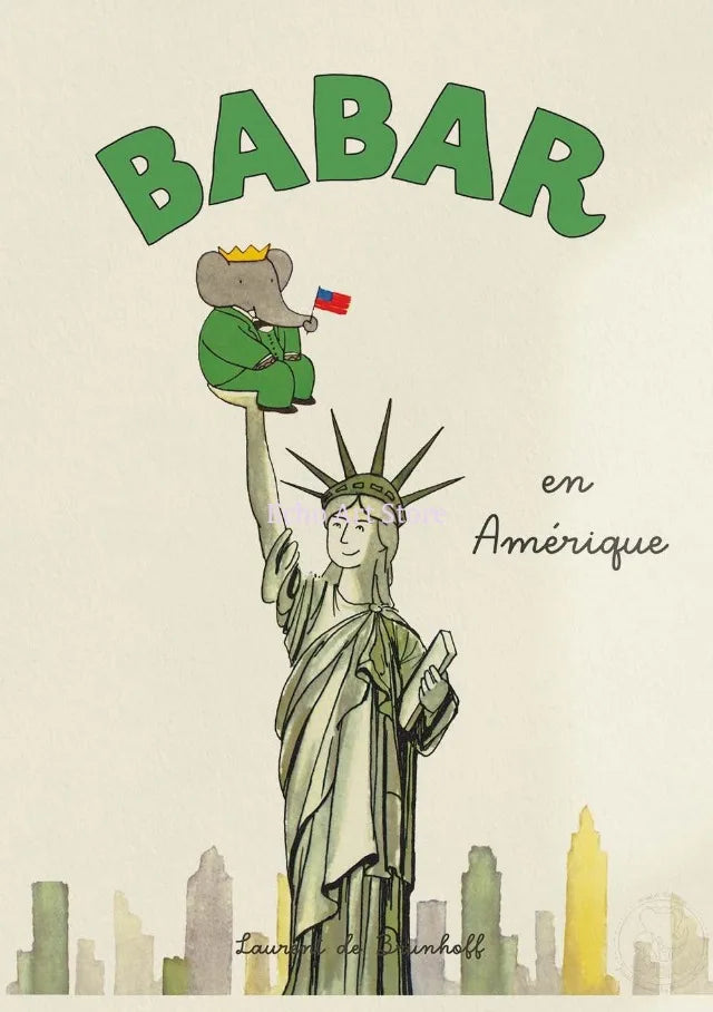 Babar Family Car Canvas Poster