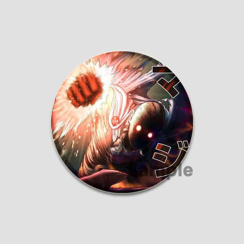 One Punch Man Saitama Button Pins