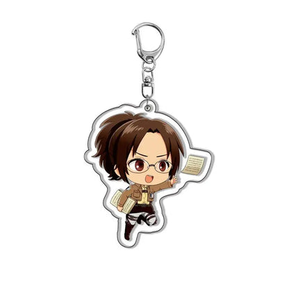 Attack on Titan Eren Yeager Mikasa Ackerman Anime Acrylic Keychain Backpack Charm Keyring Pendant for Men Women Fans Gift