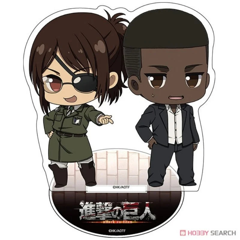 10Cm Acrylic Standing Sign for Attack On Titan Conny Springer Armin Arlert Zeke Jaeger Eren Yeager Q Version Desktop Decoration