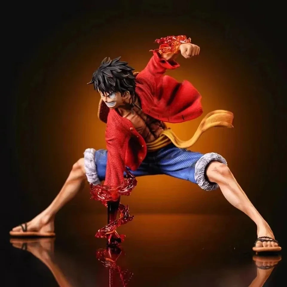 Anime Figures One Piece Monkey D. Luffy 18cm Luffy Figures Battle Style Action Collection PVC Model Doll Toys Kid Birthday Gifts