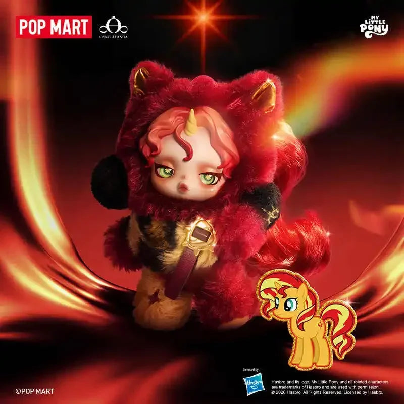 POP MART SKULLPANDA x My Little Pony Series Plush Doll Pendant Mystery Box Genuine Blind Box Guess Toys Bag Ornament Figurines