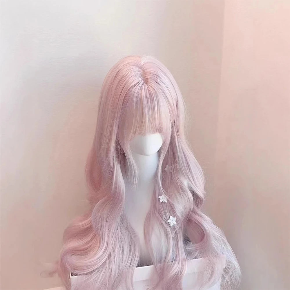 Anime Pink Wavy Wig
