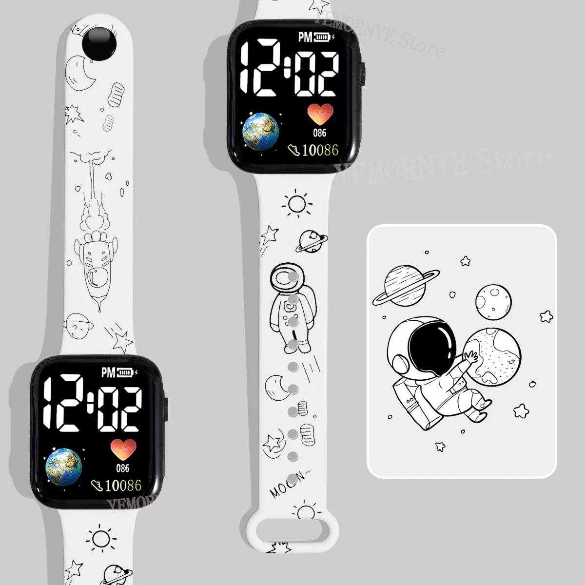 Bandai Dragon Ball Z 2 Fashion Cartoon Action Printing Anime LED Type Watches Kids Watch Birthday Gifts Toys