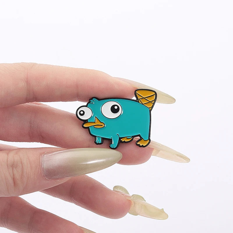 Perry The Platypus Enamel Brooch