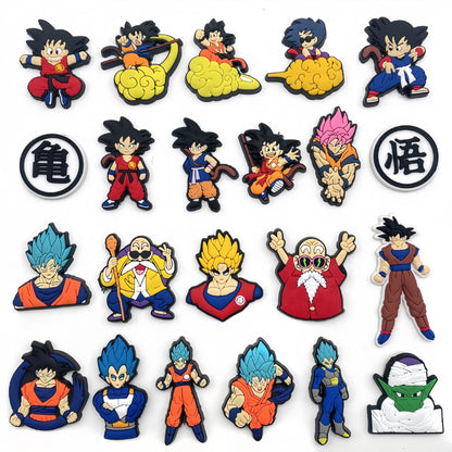 1/10/40PCS Dragon Ball Combo Anime Shoe Charms Goku and Master Roshi DIY Shoe Decorations, Perfect Choice for Party Gifts