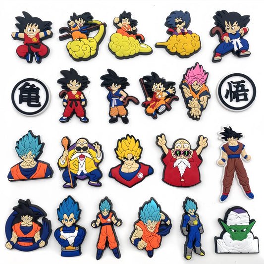 1/10/40PCS Dragon Ball Combo Anime Shoe Charms Goku and Master Roshi DIY Shoe Decorations, Perfect Choice for Party Gifts