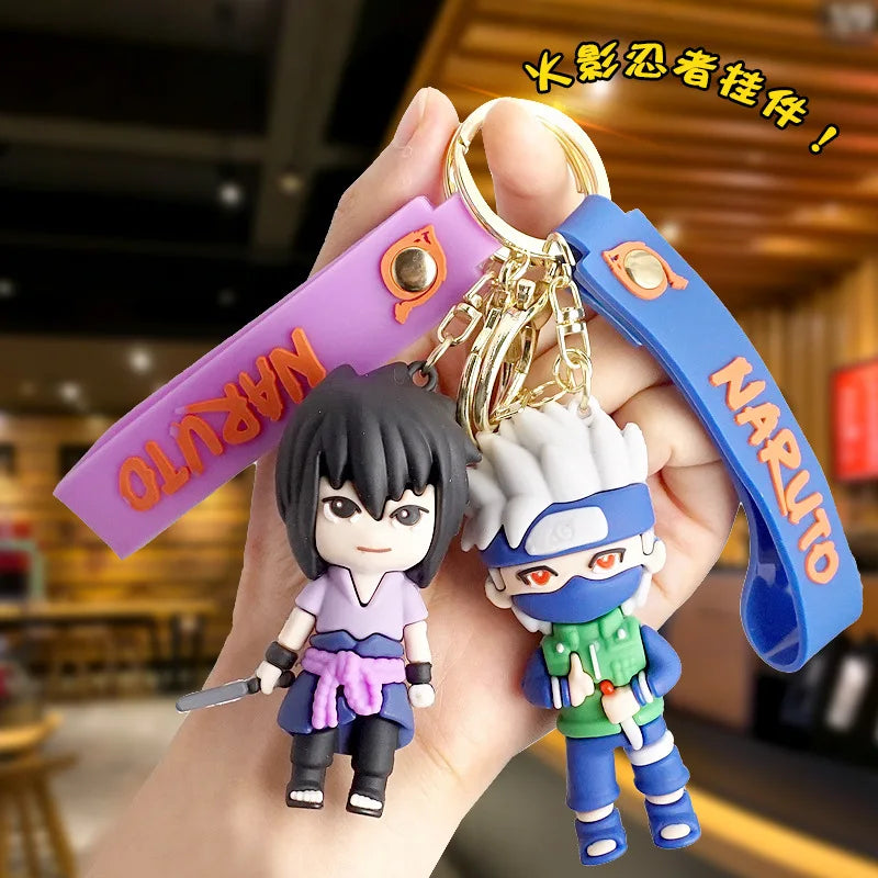 Naruto cartoon Keychain Hatake Kakashi Character Keychain cartoon Pendant Bag Car Key Decorations Gifts for Fans.