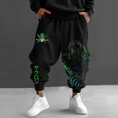 ONE PICE Anime Roronoa Zoro Printed Sweetpants 2026 Spring/Summer New Street Hip Hop Trendy Men's and Women's Casual Loose Pants