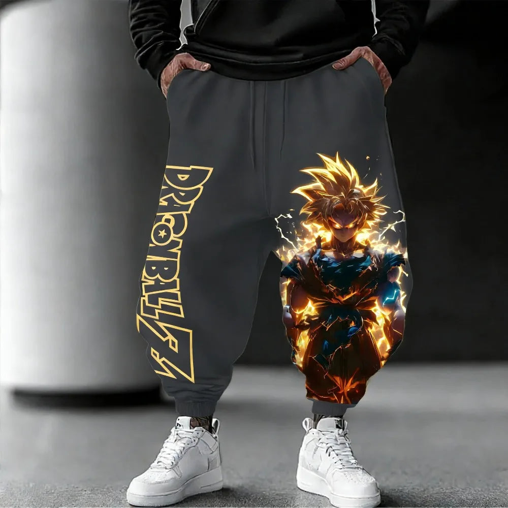 Unisex Pure Cotton Pants Dragon Ball Son Goku 2026 Summer New Product Harajuku Anime Print American Hip-hop Loose Casual Pants