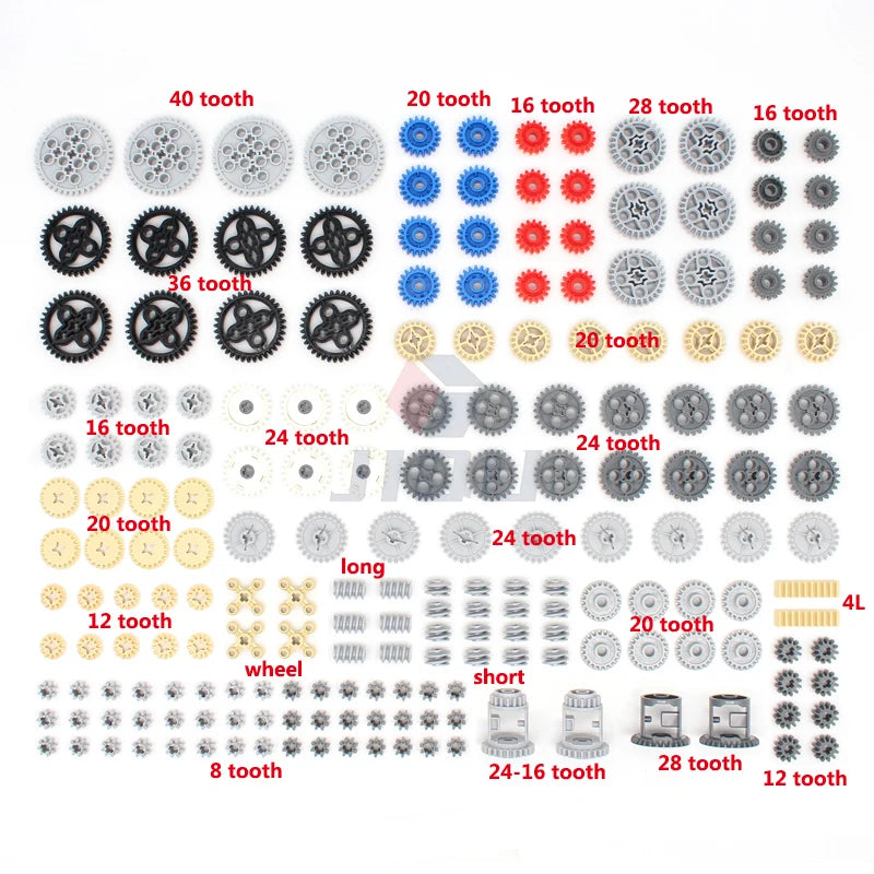 High-Tech Accessory Parts Kit MOC Building Blocks Package Compatible All Brand Bricks Educational Toy for Children Adults Gifts