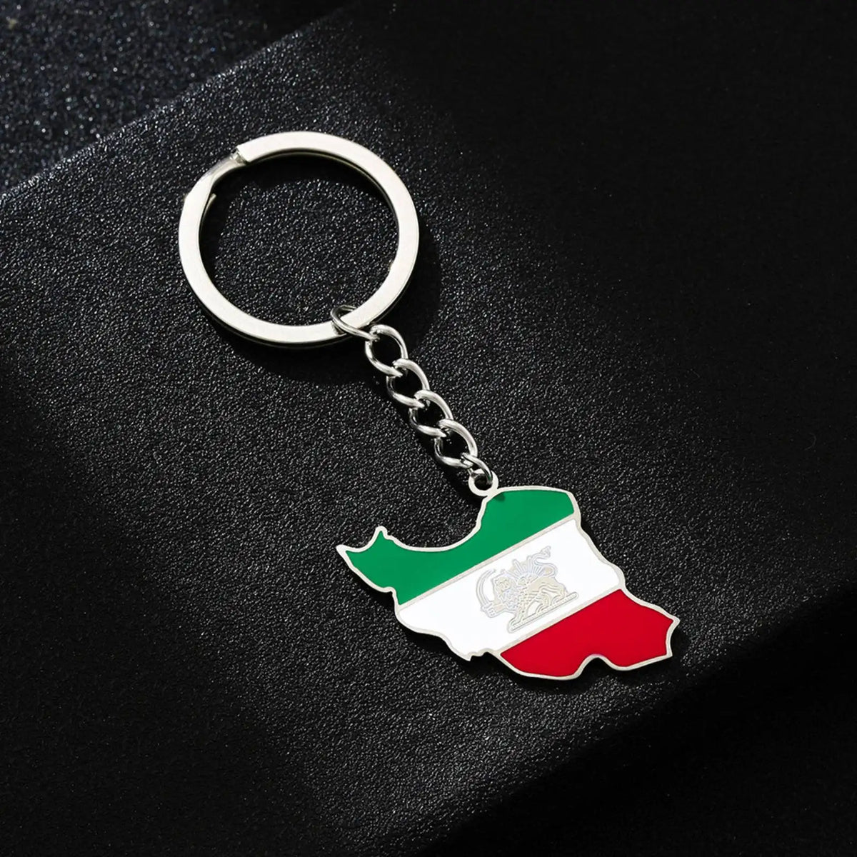 Iran Map Keychain for Women Men Key Chain Stainless Steel Jewelry Accessories Gift