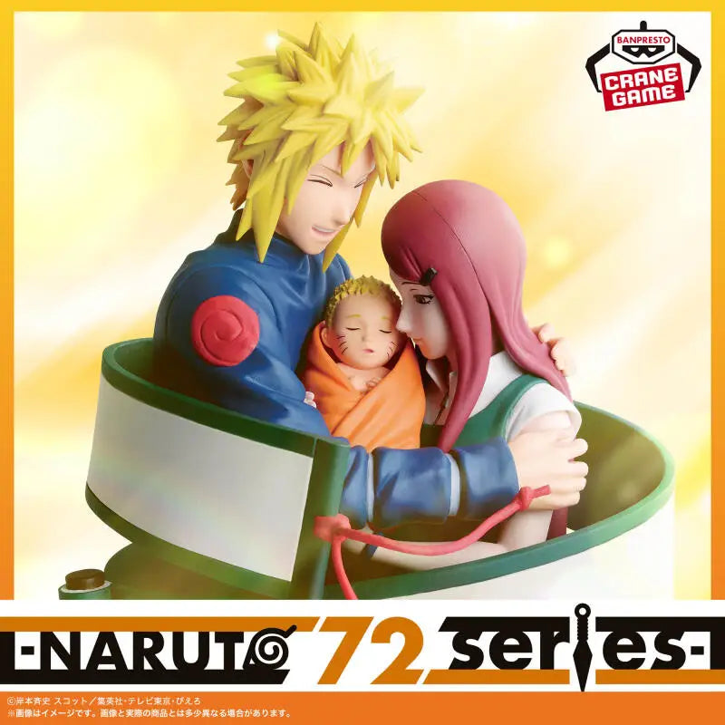 Bandai Banpresto Naruto Shippuden Naruto 72 Series-Namikaze Minato Uzumaki Kushina Naruto Uzumaki Anime Action Figures Model Toy