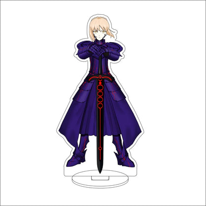 16CM Anime Fate/stay night Altria Pendragon Rin Tohsaka Illyasviel von Einzbern Cos Acrylic Figure Stand Ornaments Gifts